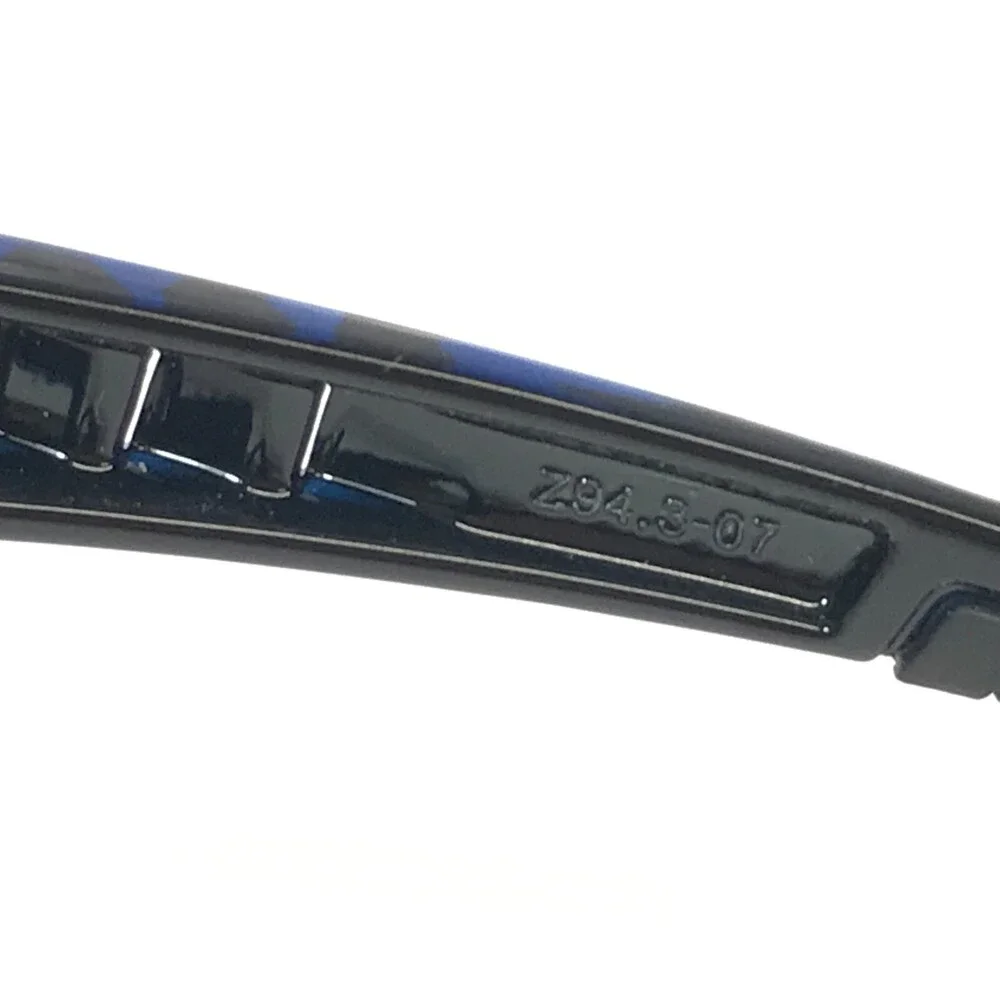 uvex Safety Goggles Eyeglasses Frames SW09 Black Blue Square Z87-2 56-21-127